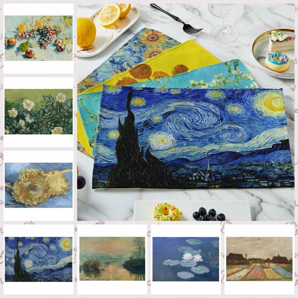 Washable Oil Paintings Placemat Heat Resistant Drink Coasters Coffee Cup Mats Kitchen
Washable Oil Paintings Placemat Heat Resistant Drink Coasters Coffee Cup Mats Kitchen