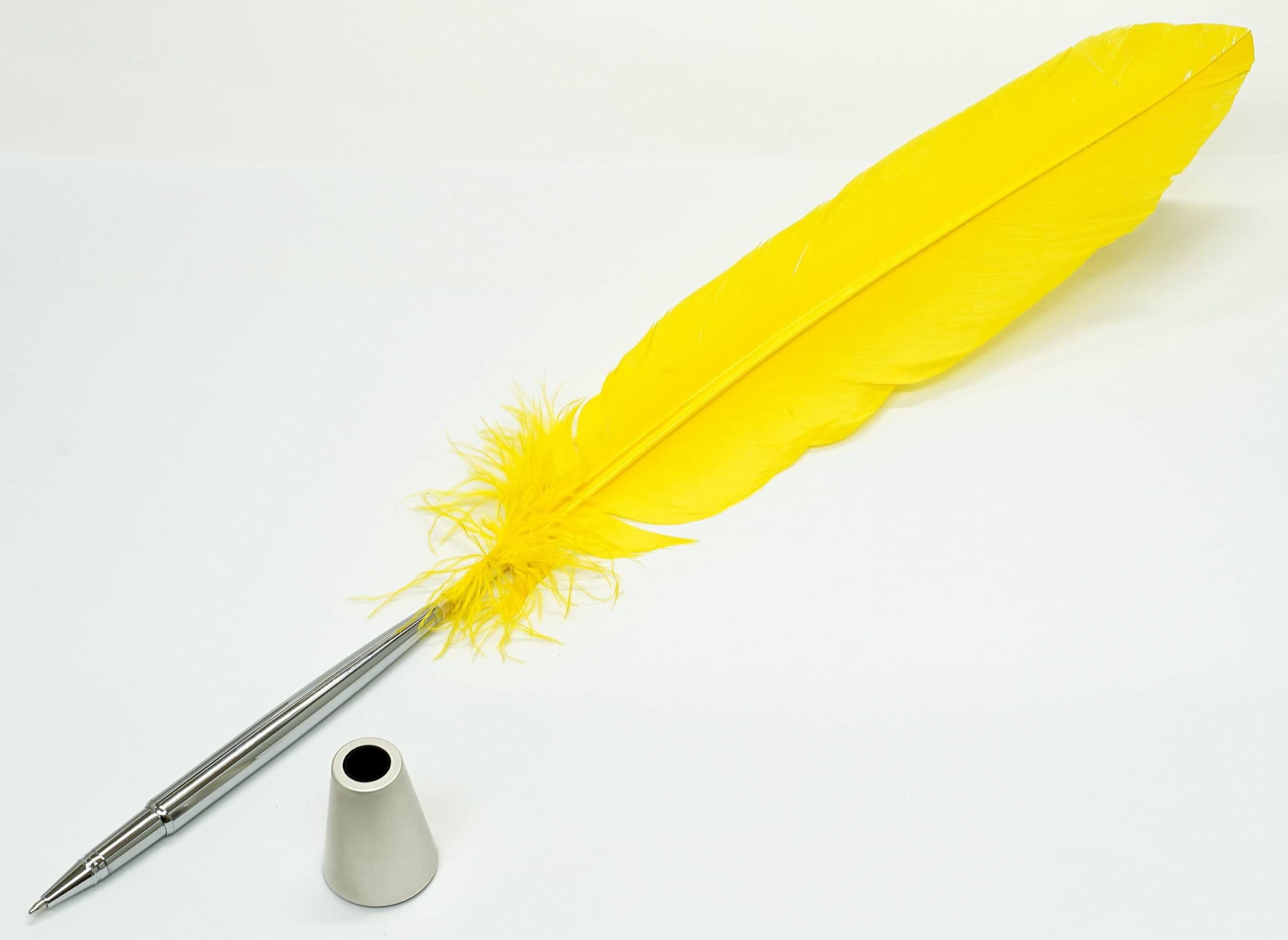 2 Set Pack Japanese Processed Turkey Feather Brass Disc Pen Brasda Cap Pen Stand Yellow Feather + Q-S1P2WT-2-Y
2 Set Pack Japanese Processed Turkey Feather Brass Disc Pen Brasda Cap Pen Stand Yellow Feather + Q-S1P2WT-2-Y