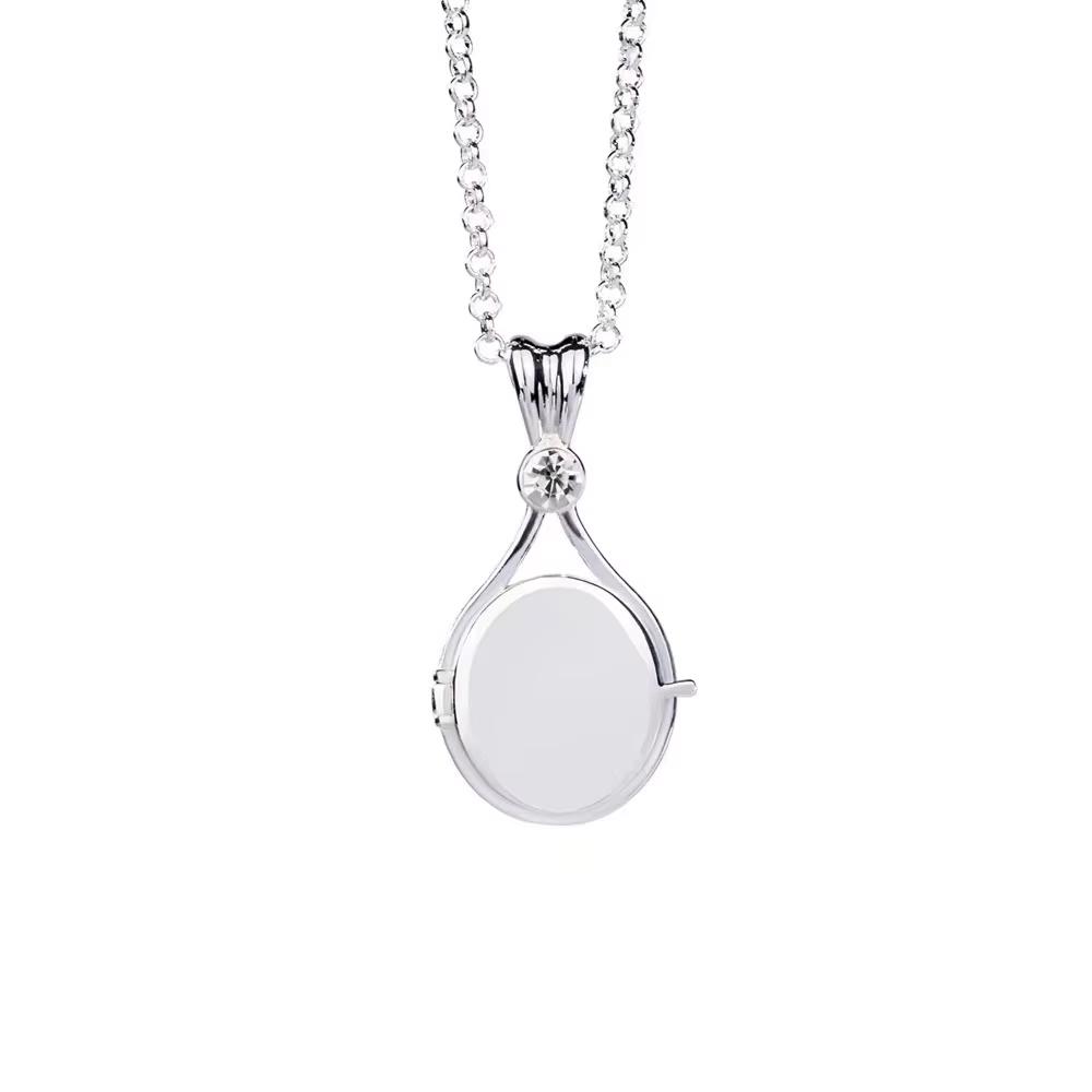 Obega Silver Plated Locket Necklace for Women Round Photo Pendant with Red/Blue Zircon Fashion Memorial Jewelry
Obega Silver Plated Locket Necklace for Women Round Photo Pendant with Red/Blue Zircon Fashion Memorial Jewelry