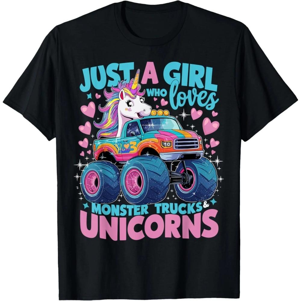 Funny Just A Girl Who Loves Monster Trucks and Unicorns TShirt Women Unisex Casual Cotton Graphic T Shirts Creative Streetwear S
Funny Just A Girl Who Loves Monster Trucks and Unicorns TShirt Women Unisex Casual Cotton Graphic T Shirts Creative Streetwear S