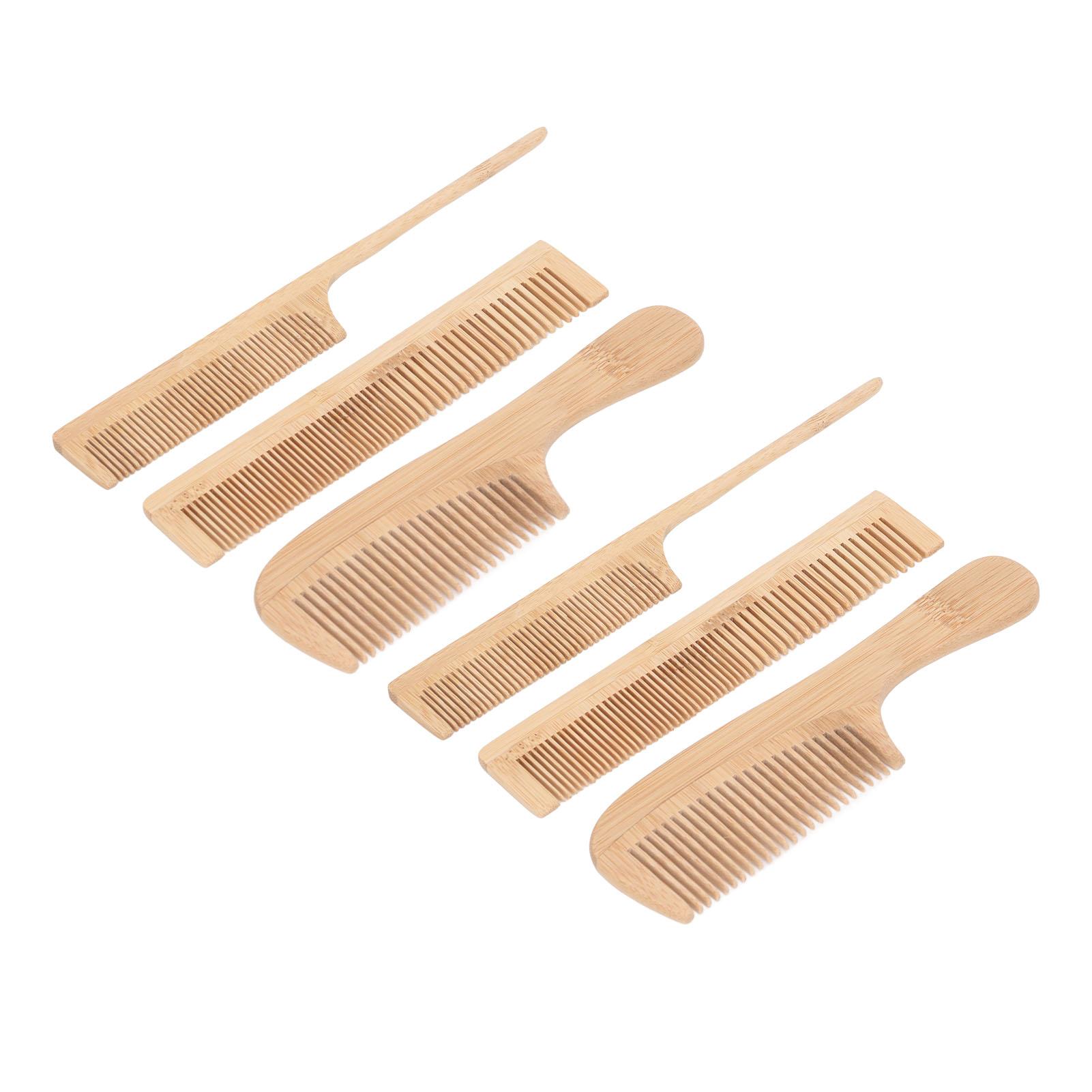 6pcs Bamboo Hair Comb Set for Barber Anti Static Heat Resistant Scalp Massage Combs with Tail Comb Handle Comb
6pcs Bamboo Hair Comb Set for Barber Anti Static Heat Resistant Scalp Massage Combs with Tail Comb Handle Comb