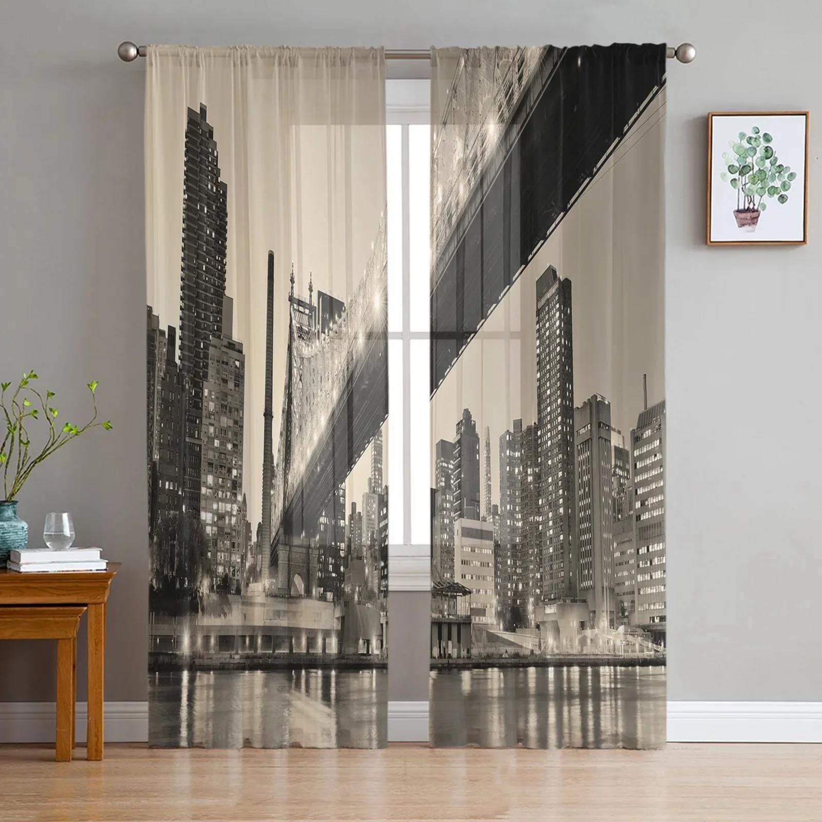 City Night Lights Sheer Drapes Living Room Window Netting Curtains For Bedroom Kitchen Home Ornamentation Voile Drapes W135 x H115cm x1
City Night Lights Sheer Drapes Living Room Window Netting Curtains For Bedroom Kitchen Home Ornamentation Voile Drapes W135 x H115cm x1