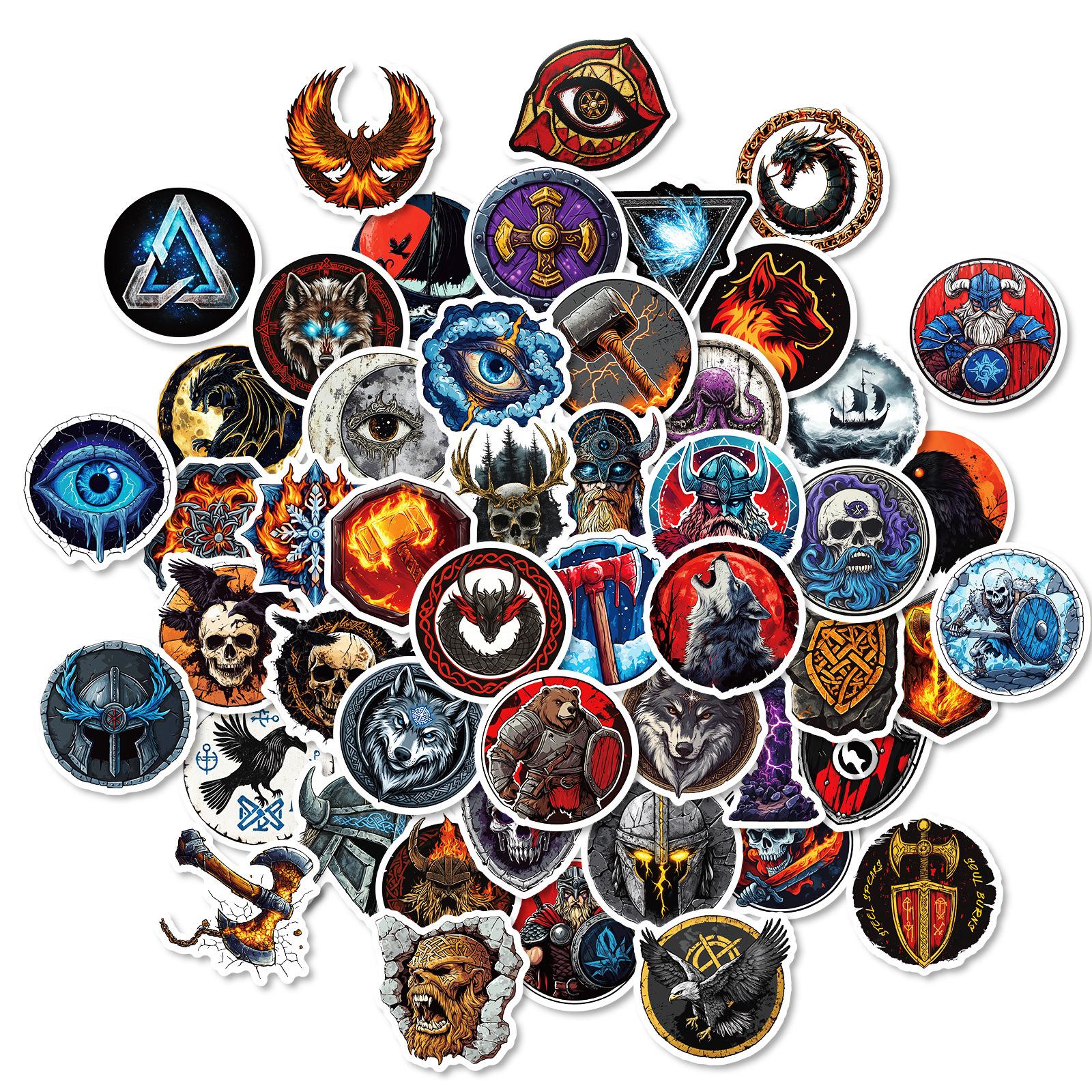 50 Viking Style Graffiti Stickers Skull Eyes Wolf Elements Skateboard Guitar Diy Decorative Stickers
50 Viking Style Graffiti Stickers Skull Eyes Wolf Elements Skateboard Guitar Diy Decorative Stickers