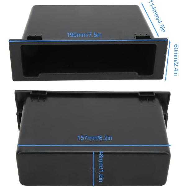 Dash Radio Storage Box, Single Din Storage Pocket Multi Application Dash Storage Pocket Car Stereo Blanking Plate Stereo Holder for Car
Dash Radio Storage Box, Single Din Storage Pocket Multi Application Dash Storage Pocket Car Stereo Blanking Plate Stereo Holder for Car