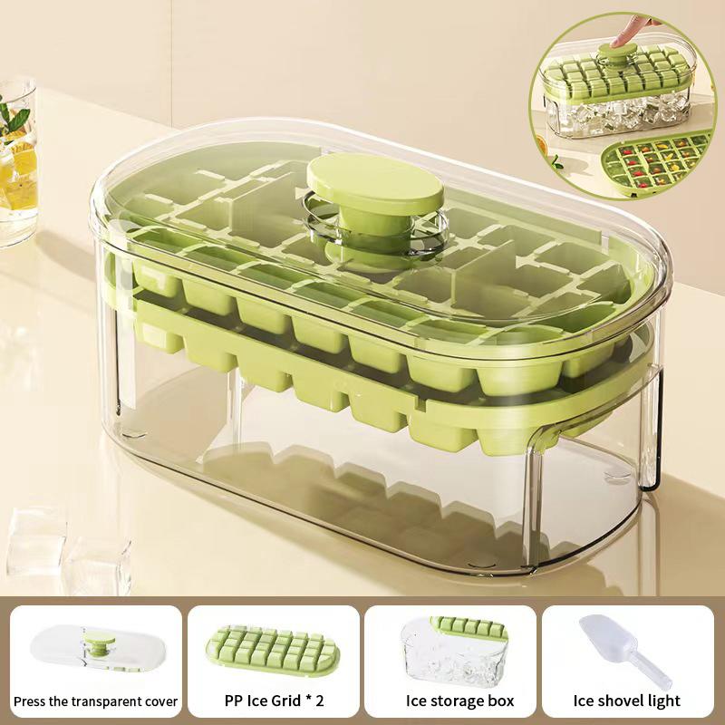 Форма для льда с крышкой и контейнером - 60 шт. кубиков льда для морозильной камеры(30 за слой) Дизайн с одной кнопкой Легко освободить Идеально для кофе зелёный
Форма для льда с крышкой и контейнером - 60 шт. кубиков льда для морозильной камеры(30 за слой) Дизайн с одной кнопкой Легко освободить Идеально для кофе зелёный