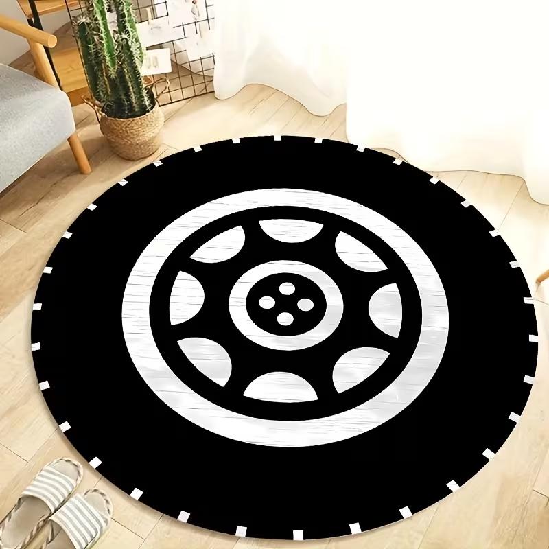 Round Car Tire Area Rug for Office Room Bedroom Indoor Outdoor Camping for Christmas Halloween Thanksgiving Home Decoration 80cm x 80cm
Round Car Tire Area Rug for Office Room Bedroom Indoor Outdoor Camping for Christmas Halloween Thanksgiving Home Decoration 80cm x 80cm