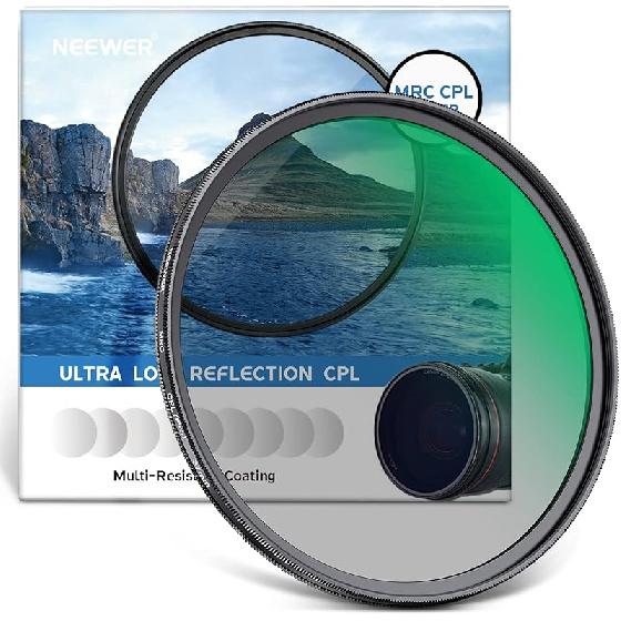 Neewer 67mm Polarizing Filter 30 Layer Multi Resistant Nano Coatings Circular Polarising Filter(CPL) Reduce Glare/Enhance Contrast/Ultra Slim/Reduces 37mm
Neewer 67mm Polarizing Filter 30 Layer Multi Resistant Nano Coatings Circular Polarising Filter(CPL) Reduce Glare/Enhance Contrast/Ultra Slim/Reduces 37mm