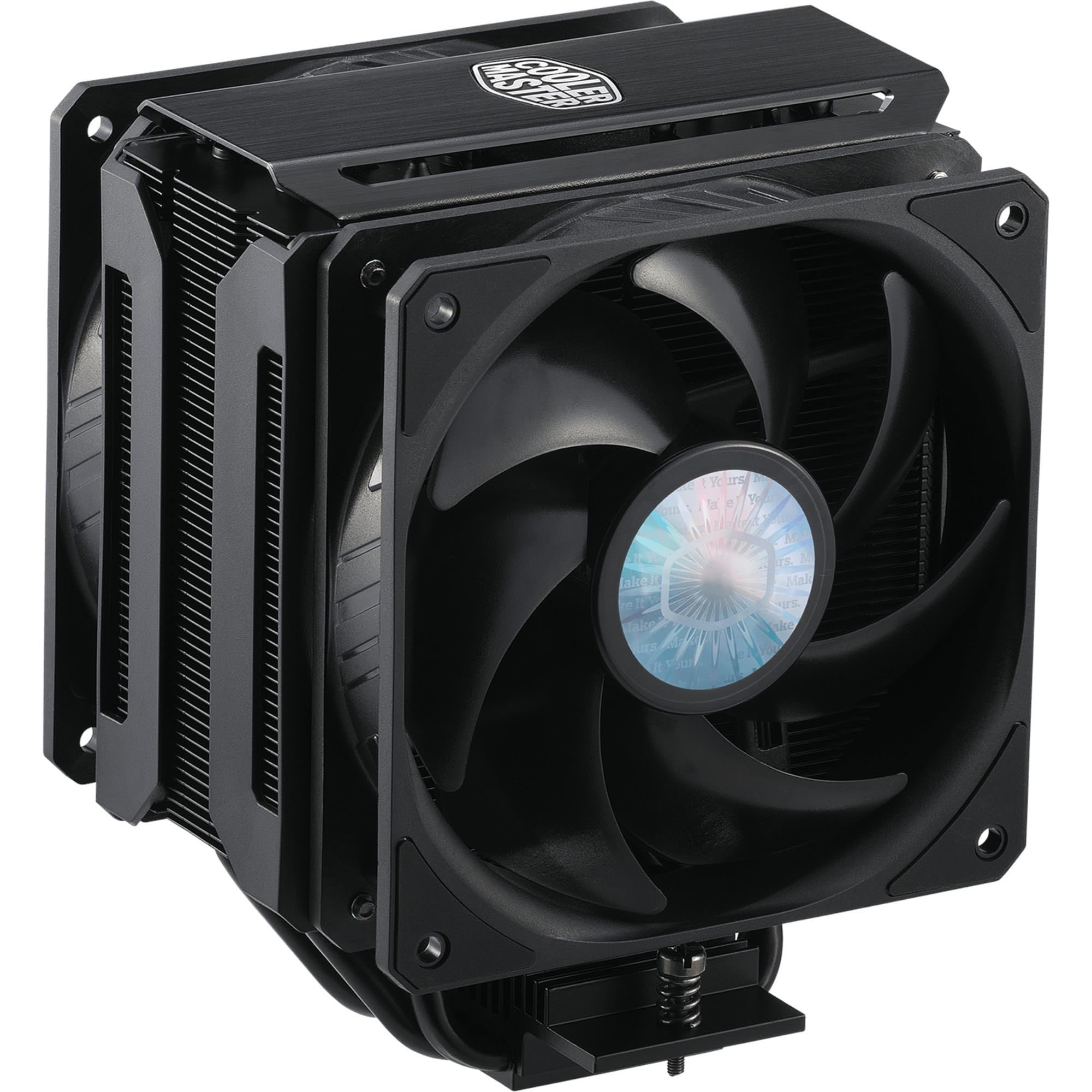 Cooler Master CoolerMaster MasterAir MA612 Stealth ARGB CPU Air Cooler with 6 Heat Nickel Plated Aluminum Black Dual SickleFlow Fans for AMD Pipes,
Cooler Master CoolerMaster MasterAir MA612 Stealth ARGB CPU Air Cooler with 6 Heat Nickel Plated Aluminum Black Dual SickleFlow Fans for AMD Pipes,