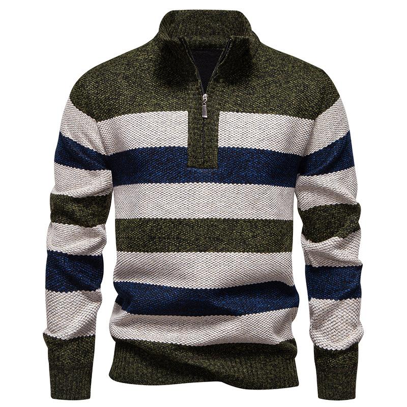 Autumn And Winter Men S Stand-Up Collar Half-Zipper Knitted Sweater Top Fleece Thickened Fashion Striped Pullover 3XL зелёный
Autumn And Winter Men S Stand-Up Collar Half-Zipper Knitted Sweater Top Fleece Thickened Fashion Striped Pullover 3XL зелёный