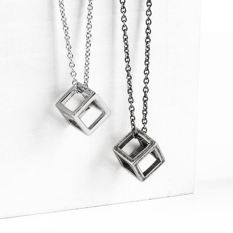 Retro Square Magic Cube Hollow Pendant Necklace for Men and Women - Trendy, Unique 3D Couple Jewelry
Retro Square Magic Cube Hollow Pendant Necklace for Men and Women - Trendy, Unique 3D Couple Jewelry