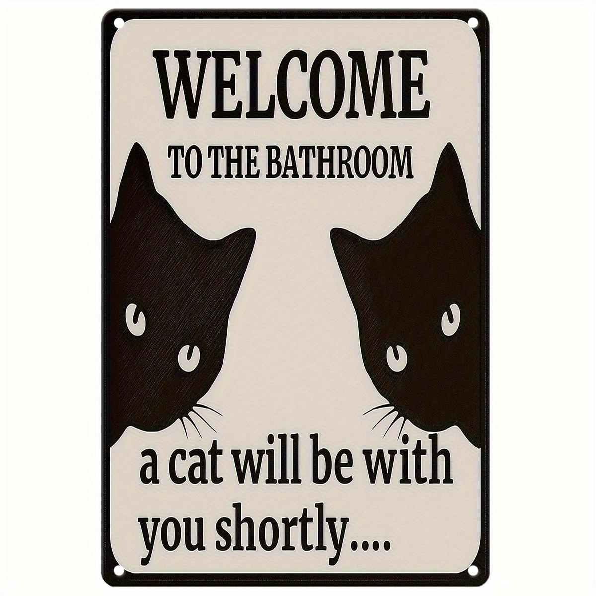 Funny Bathroom Wall Decor Welcome to the Bathroom Soon a Cat Will Be with You Metal Tin Sign with Black Cats Retro Vi 20x30cm(7.8x11.8inch)
Funny Bathroom Wall Decor Welcome to the Bathroom Soon a Cat Will Be with You Metal Tin Sign with Black Cats Retro Vi 20x30cm(7.8x11.8inch)