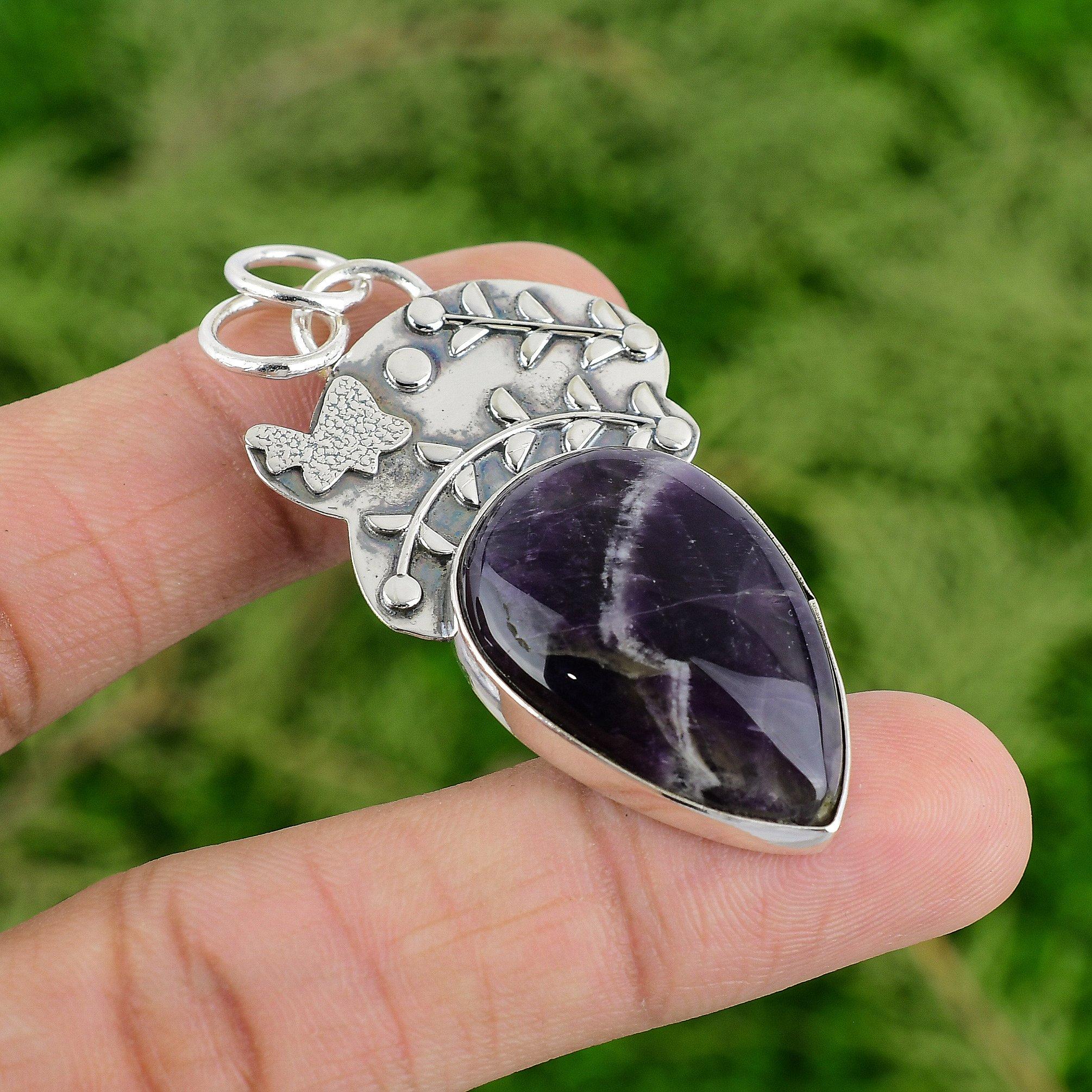 Daughters Day Deal Natural Chevron Amethyst Boho Pendant Jewelry Sterling Silver
Daughters Day Deal Natural Chevron Amethyst Boho Pendant Jewelry Sterling Silver