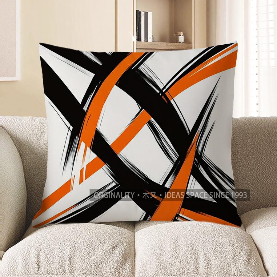 Home Decor Abstract Black & Orange Geometric Throw Pillow Pattern Cushion Cover Suitable For Sofa Bedroom Car Pillow Cover 60x60cm
Home Decor Abstract Black & Orange Geometric Throw Pillow Pattern Cushion Cover Suitable For Sofa Bedroom Car Pillow Cover 60x60cm