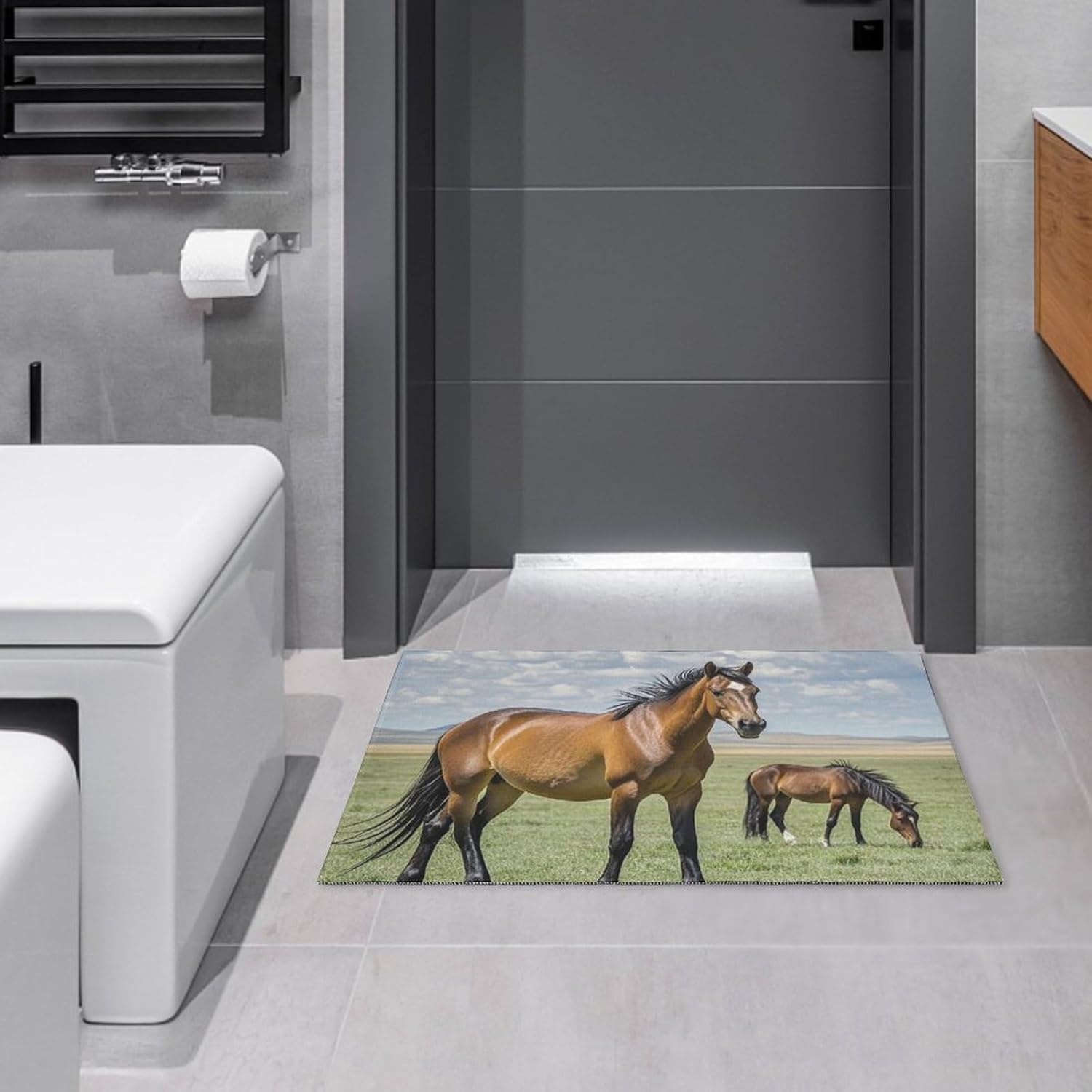 Crystal velvet carpetGrazing Wild Horses Area Rug for Living Room Non Slip Furry Carpet Indoor Machine Washable Rug Entryway Flo 60x90cm
Crystal velvet carpetGrazing Wild Horses Area Rug for Living Room Non Slip Furry Carpet Indoor Machine Washable Rug Entryway Flo 60x90cm