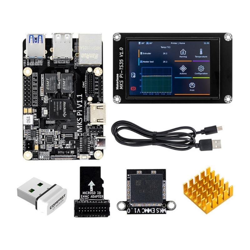 MKS PI V1.1 Controller Card Controller 64bits SOC-onboard PI-TS35 Display Klipper Screen for 3D Printer Matterboard
MKS PI V1.1 Controller Card Controller 64bits SOC-onboard PI-TS35 Display Klipper Screen for 3D Printer Matterboard