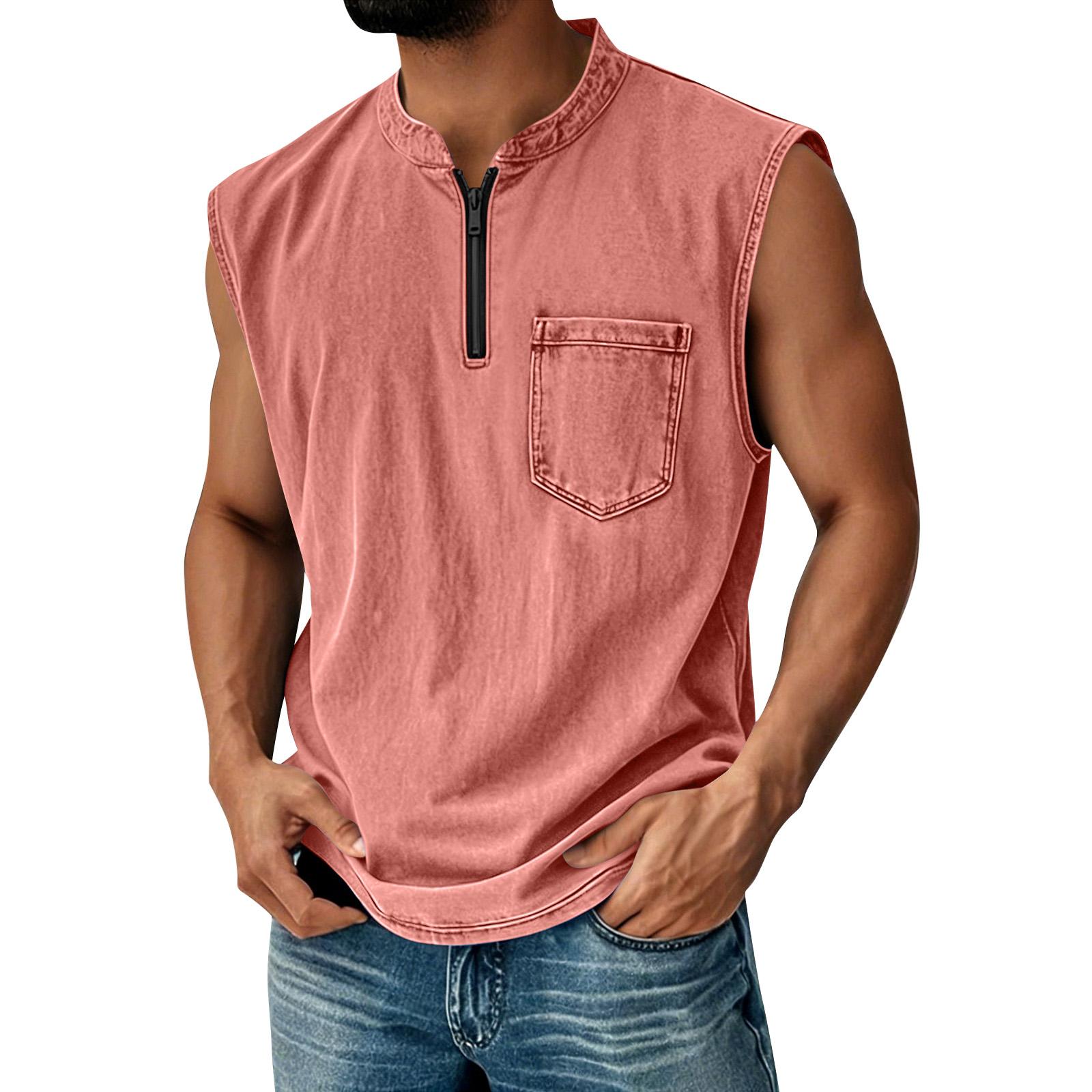 Men s Sleeveless Sports Vest Lightweight Washed Fabric Zipper Front Pocket Design Casual Summer Activewear Tank Top XXXL рожевий
Men s Sleeveless Sports Vest Lightweight Washed Fabric Zipper Front Pocket Design Casual Summer Activewear Tank Top XXXL рожевий