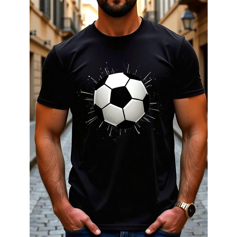 European Size Men s Soccer Print T-Shirt with Dynamic Soccer Ball Design & Number 23 Jersey Style - Breathable Short Sleeve Casual Sports Tee 4XL чорний
European Size Men s Soccer Print T-Shirt with Dynamic Soccer Ball Design & Number 23 Jersey Style - Breathable Short Sleeve Casual Sports Tee 4XL чорний