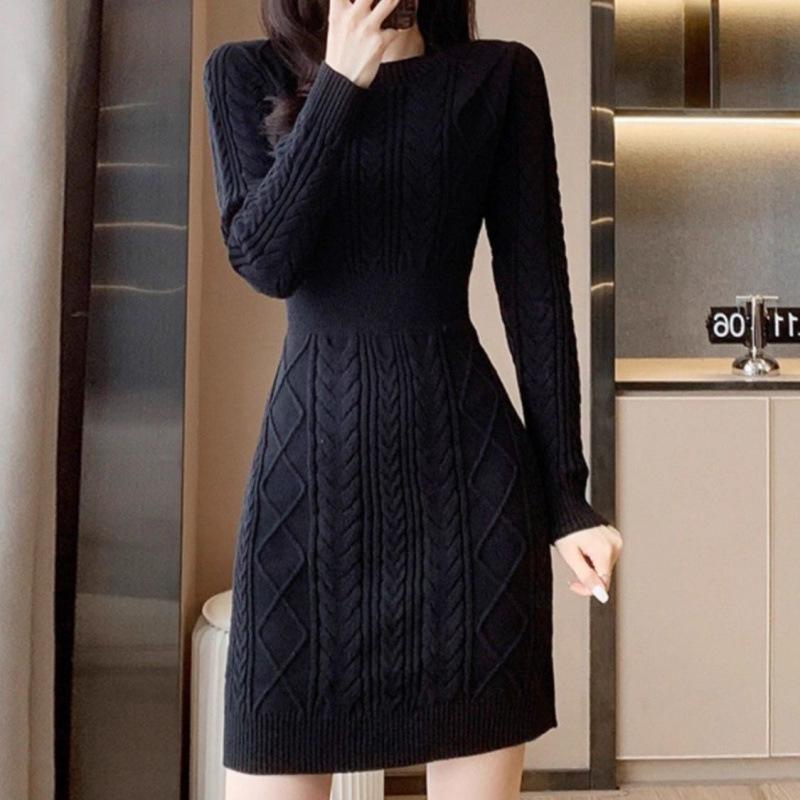 2026 Korean Style Slim Fit Round Neck Cable Knit Dress - Little Fragrance, Solid Color Fashion Base Layer Sweater XL (120-130 lbs) чёрный
2026 Korean Style Slim Fit Round Neck Cable Knit Dress - Little Fragrance, Solid Color Fashion Base Layer Sweater XL (120-130 lbs) чёрный