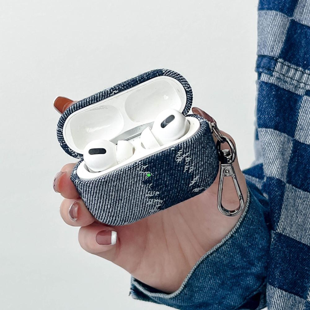 For Apple AirPods 3 Case Bluetooth-compatible Earphone Cover with Metal Hook Splicing Denim Design Style D
For Apple AirPods 3 Case Bluetooth-compatible Earphone Cover with Metal Hook Splicing Denim Design Style D