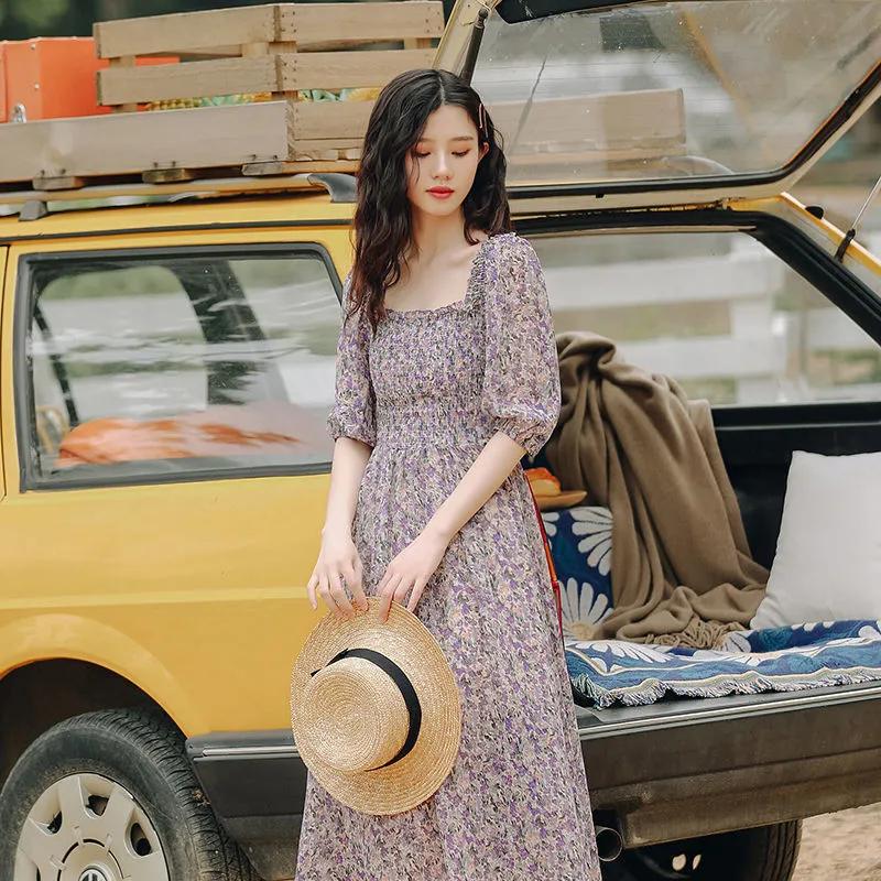 Women s Summer Sweet and Gentle Floral Dress with Square Neckline, Slimming Temperament A-line Skirt XS жовтий
Women s Summer Sweet and Gentle Floral Dress with Square Neckline, Slimming Temperament A-line Skirt XS жовтий