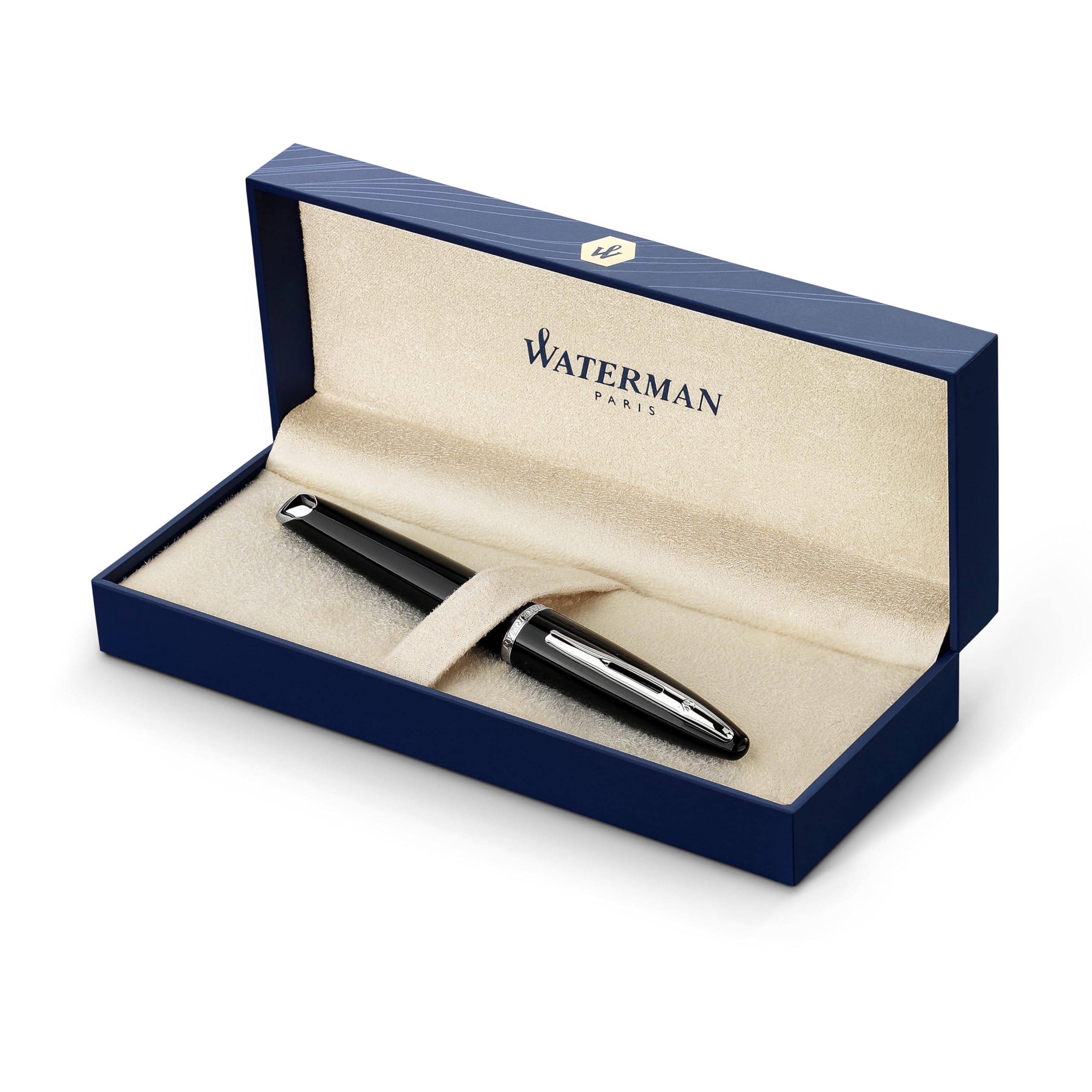 Waterman Fountain Pen Karen Black Sea ST Fine Point 18K Gold Nib Gift Box Genuine Imported S0293970
Waterman Fountain Pen Karen Black Sea ST Fine Point 18K Gold Nib Gift Box Genuine Imported S0293970