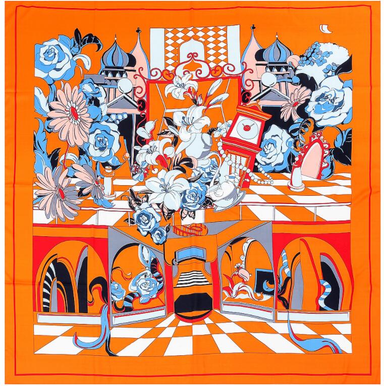 Luxury Brand Big Size Scarf Women Square Twill Silk Scarf Carton Flower Design Scarf Shawl Bandanas 130*130CM 130x130cm
Luxury Brand Big Size Scarf Women Square Twill Silk Scarf Carton Flower Design Scarf Shawl Bandanas 130*130CM 130x130cm