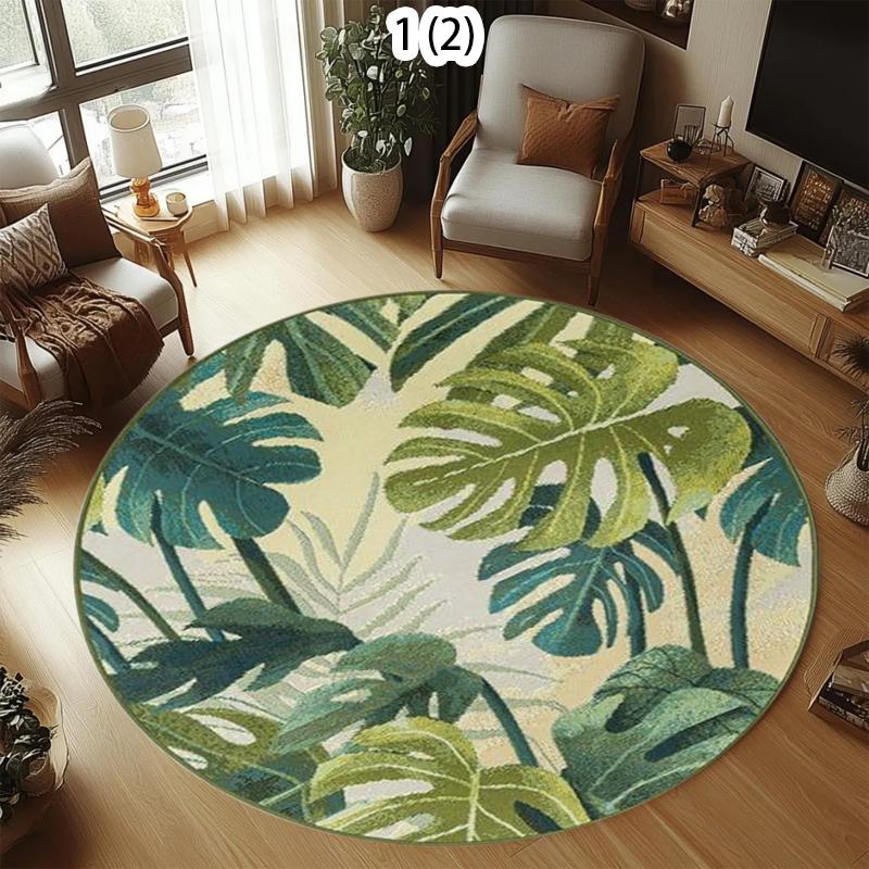 Tropical Leaf Round Area Rug Monstera Palm Print Non-slip Decorative Carpet Soft Comfortable Floor Mat for Living Room Bedroom 80cm x 80cm
Tropical Leaf Round Area Rug Monstera Palm Print Non-slip Decorative Carpet Soft Comfortable Floor Mat for Living Room Bedroom 80cm x 80cm