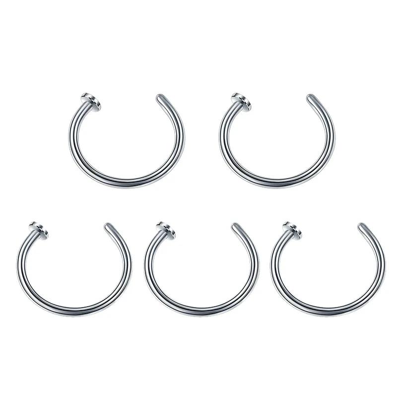 5pc Fake Nose Ring Sexy C Lip Ring Stainless Steel Piercing Nostril Hoop Piercing Stud Accessories Piercing Jewelry For Womem 0.8x8x2mm
5pc Fake Nose Ring Sexy C Lip Ring Stainless Steel Piercing Nostril Hoop Piercing Stud Accessories Piercing Jewelry For Womem 0.8x8x2mm