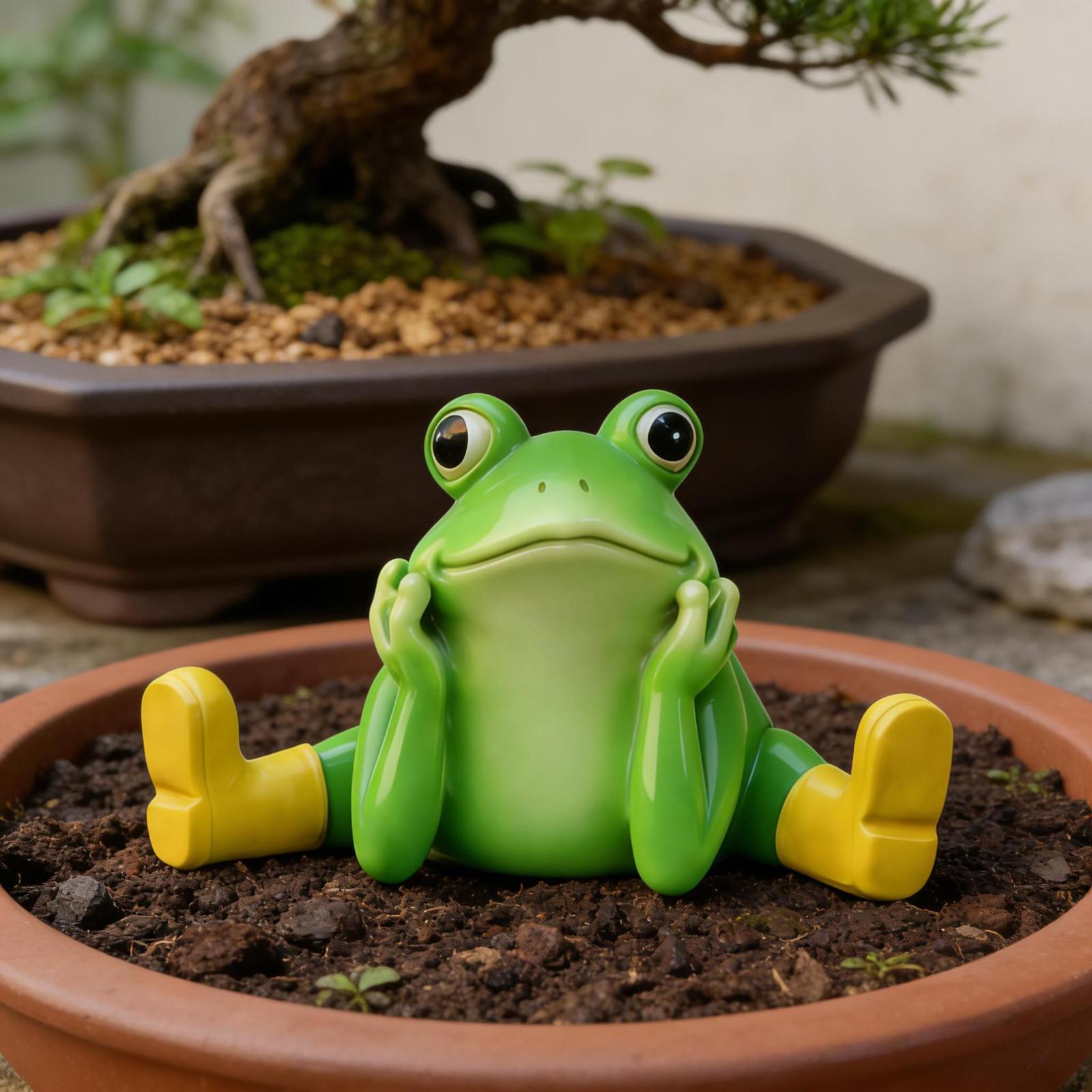 Outdoor Garden Frog Statue Resin Sitting Frog Figurine Decorative Lawn Ornament for Patio Yard Porch Home Accent One Size зелений
Outdoor Garden Frog Statue Resin Sitting Frog Figurine Decorative Lawn Ornament for Patio Yard Porch Home Accent One Size зелений