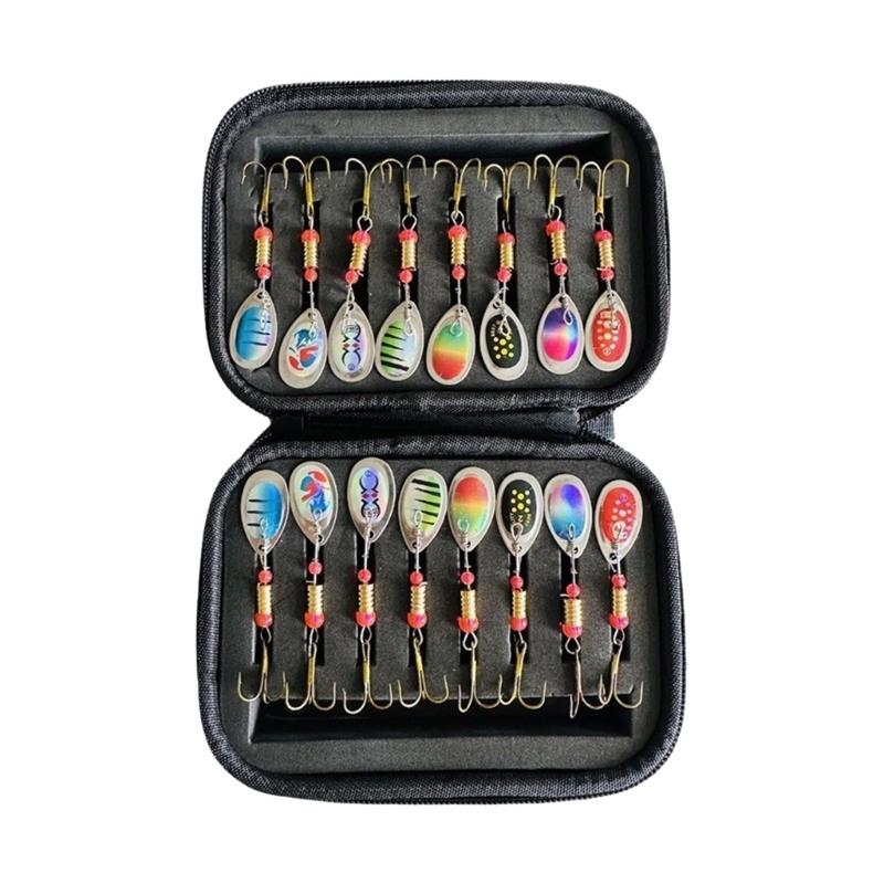16Pcs Trouts Fishing Spoons Lures Fishing Spinner Metal Hard Baits with Treble Hook Sequins Baits Crankbaits Easy to Use
16Pcs Trouts Fishing Spoons Lures Fishing Spinner Metal Hard Baits with Treble Hook Sequins Baits Crankbaits Easy to Use