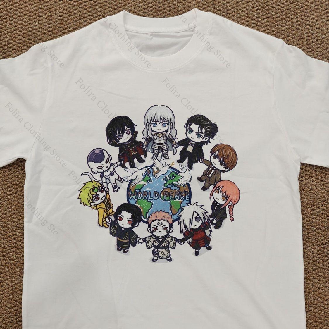 Anime World Peace Print Tshirt for Unisex Women Cute Daily T Shirt Cotton Summer Tee Cozy Tops Tshirts Casual Clothes S
Anime World Peace Print Tshirt for Unisex Women Cute Daily T Shirt Cotton Summer Tee Cozy Tops Tshirts Casual Clothes S