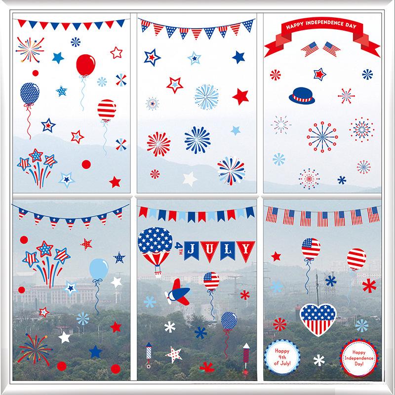 Independence Day Colorful Flag Festival Window Shopping Mall Store Glass Door Electrostatic Stickers
Independence Day Colorful Flag Festival Window Shopping Mall Store Glass Door Electrostatic Stickers