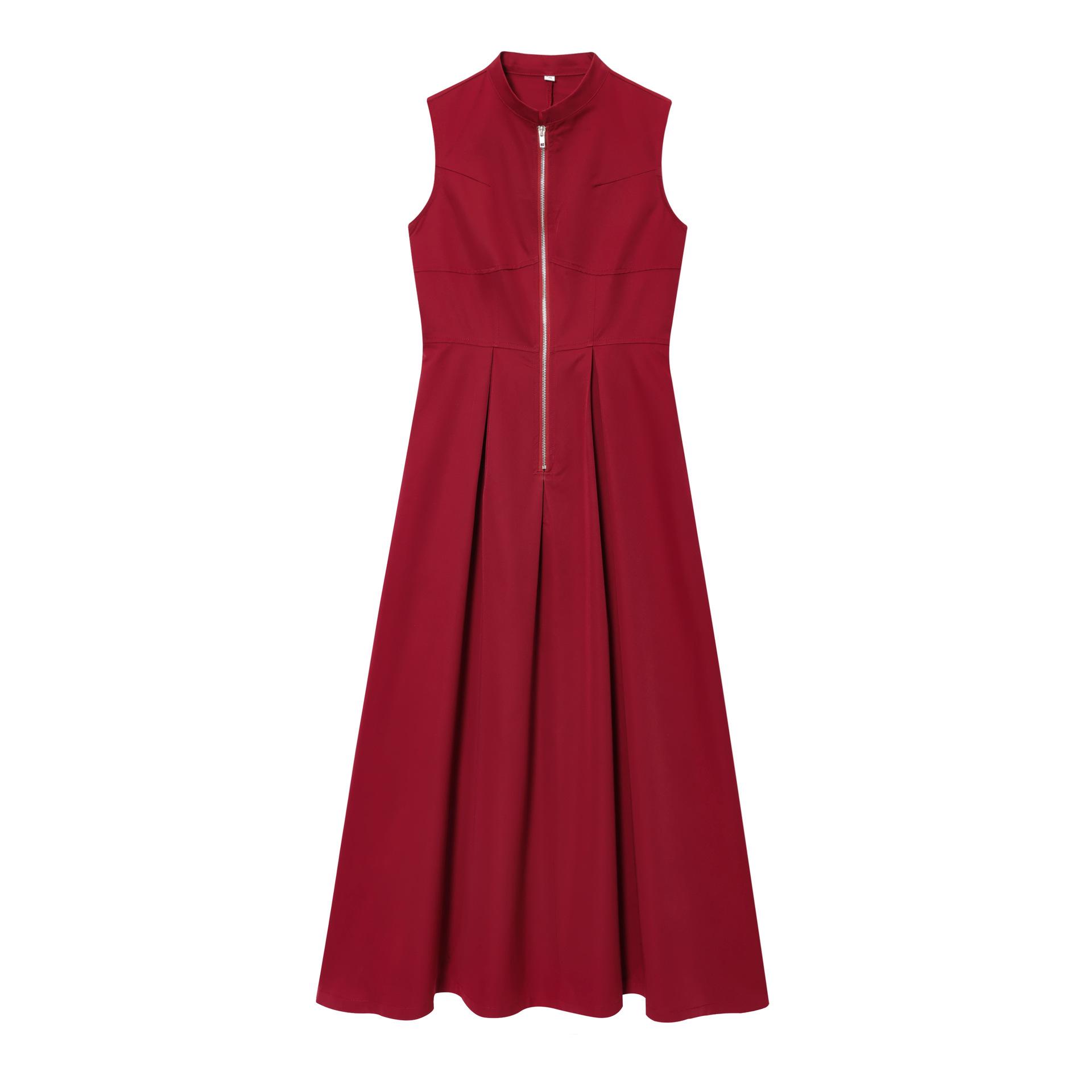 Women s Sleeveless Deep V-Neck Jumpsuit with Zipper and Waist Pleats Wide Leg Romper L червоний
Women s Sleeveless Deep V-Neck Jumpsuit with Zipper and Waist Pleats Wide Leg Romper L червоний