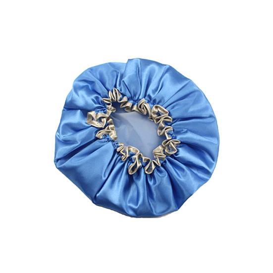 Shower Cap Waterproof Reusable Double Layers Elastic Shower Hat for Bathroom середній синього кольору
Shower Cap Waterproof Reusable Double Layers Elastic Shower Hat for Bathroom середній синього кольору