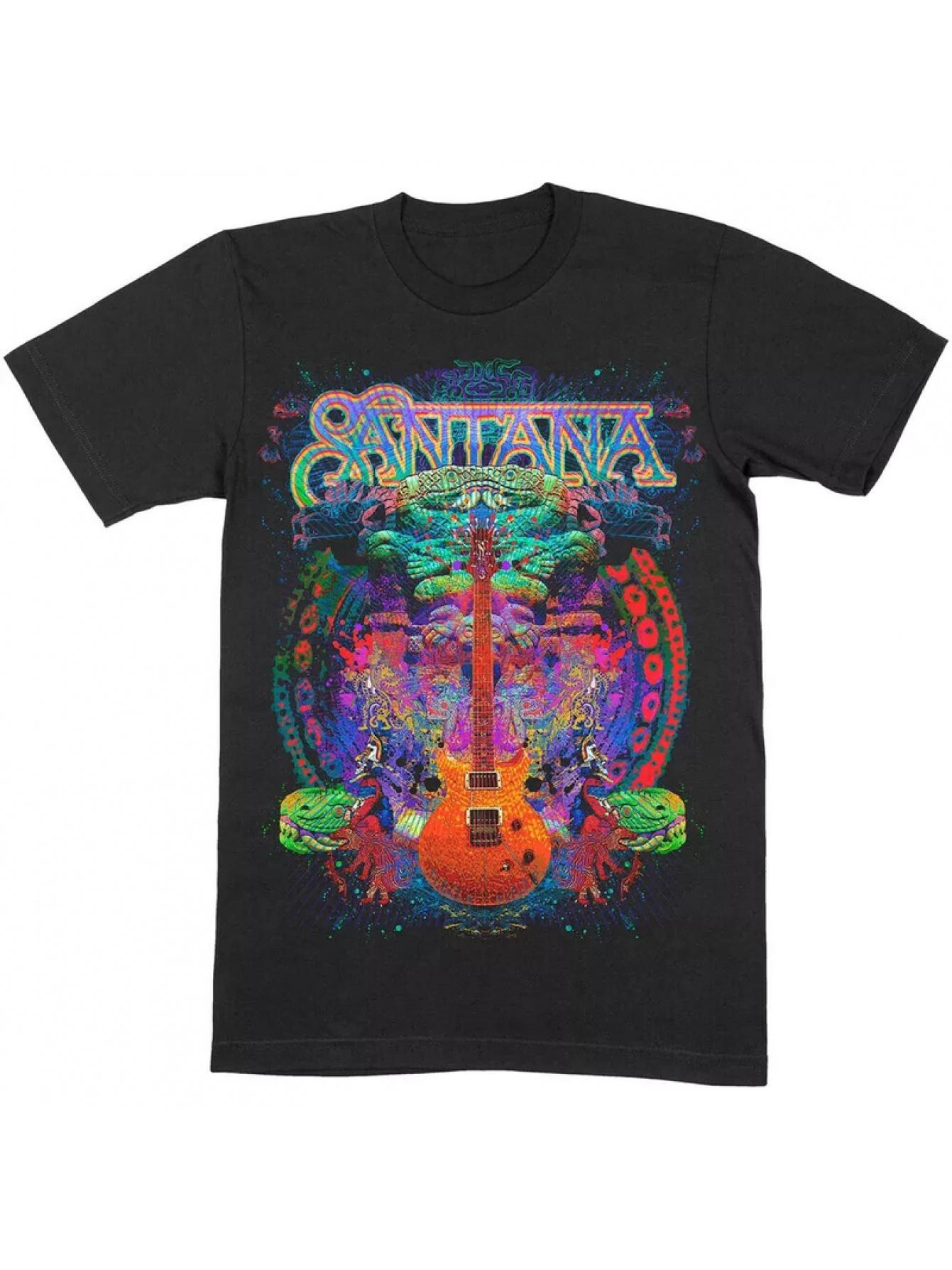 Santana Logo Psychedelic Guitar T-Shirt - Vintage 1960s-70s Style Short Sleeve Tee with Iconic Logo & Guitar Print XXL
Santana Logo Psychedelic Guitar T-Shirt - Vintage 1960s-70s Style Short Sleeve Tee with Iconic Logo & Guitar Print XXL