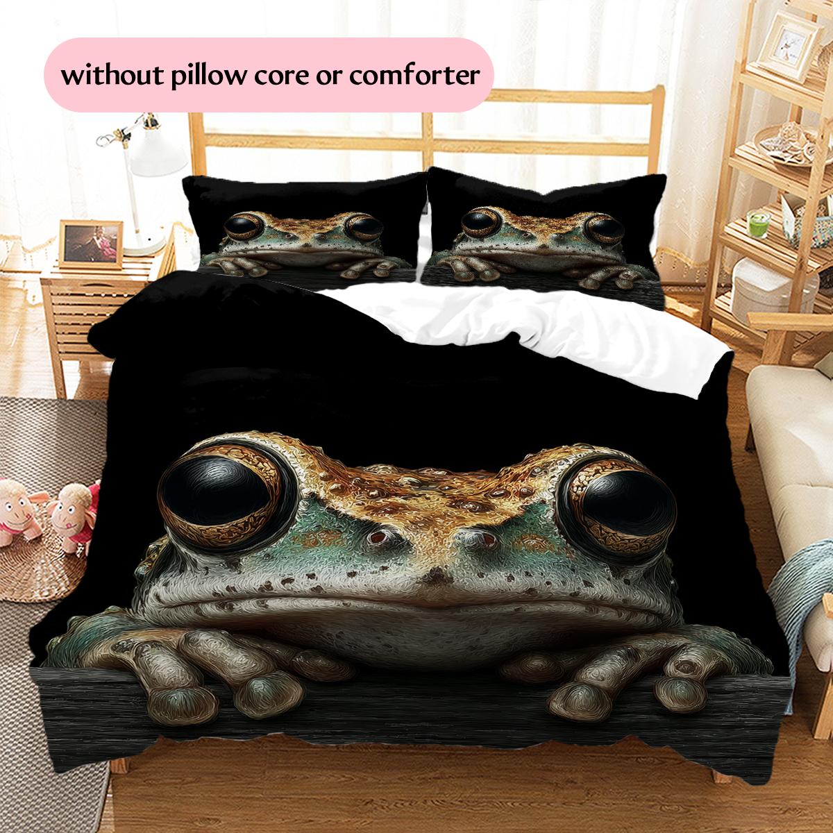 Frog Pattern Bedding Home Decoration Birthday Gift (1 * duvet cover + 2 * pillowcase, without core) 135x200cm
Frog Pattern Bedding Home Decoration Birthday Gift (1 * duvet cover + 2 * pillowcase, without core) 135x200cm