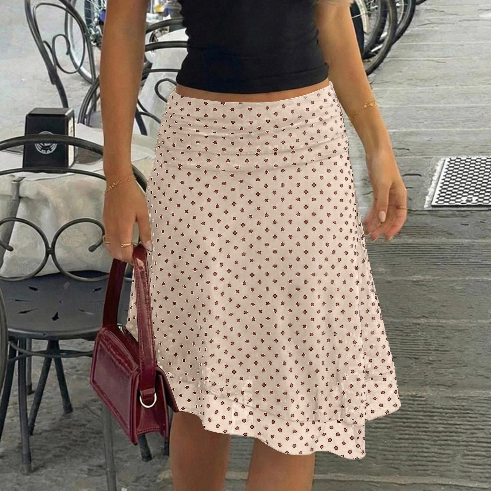 Women’s Polka Dot Printed Asymmetrical Hem Chiffon Midi Skirt Lightweight A-Line Casual Skirt for Daily Wear Office Travel S бежевий
Women’s Polka Dot Printed Asymmetrical Hem Chiffon Midi Skirt Lightweight A-Line Casual Skirt for Daily Wear Office Travel S бежевий