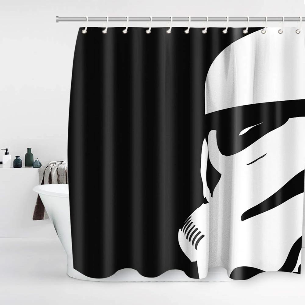 Grey Black And White Warrior Silhouettes Shower Curtains With Hooks Waterproof Fabric Ninja Bathroom Curtain Bathtub Decoration W60H190(CM)-1 Pcs
Grey Black And White Warrior Silhouettes Shower Curtains With Hooks Waterproof Fabric Ninja Bathroom Curtain Bathtub Decoration W60H190(CM)-1 Pcs