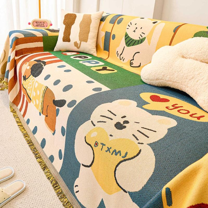 Chenille Sofa Blanket Cute Cartoon Sofa Throw Blanket Four Seasons Anti-scratch Sofa Protector Cloth Multifunctional Couch Towel 180x130cm S
Chenille Sofa Blanket Cute Cartoon Sofa Throw Blanket Four Seasons Anti-scratch Sofa Protector Cloth Multifunctional Couch Towel 180x130cm S