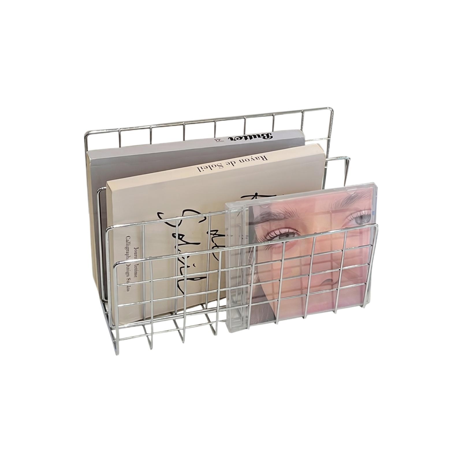 Metal Wire Mesh Storage Rack Organizer for Books Magazines and Documents Durable Desktop or Shelf Holder with Open Grid Design one size
Metal Wire Mesh Storage Rack Organizer for Books Magazines and Documents Durable Desktop or Shelf Holder with Open Grid Design one size