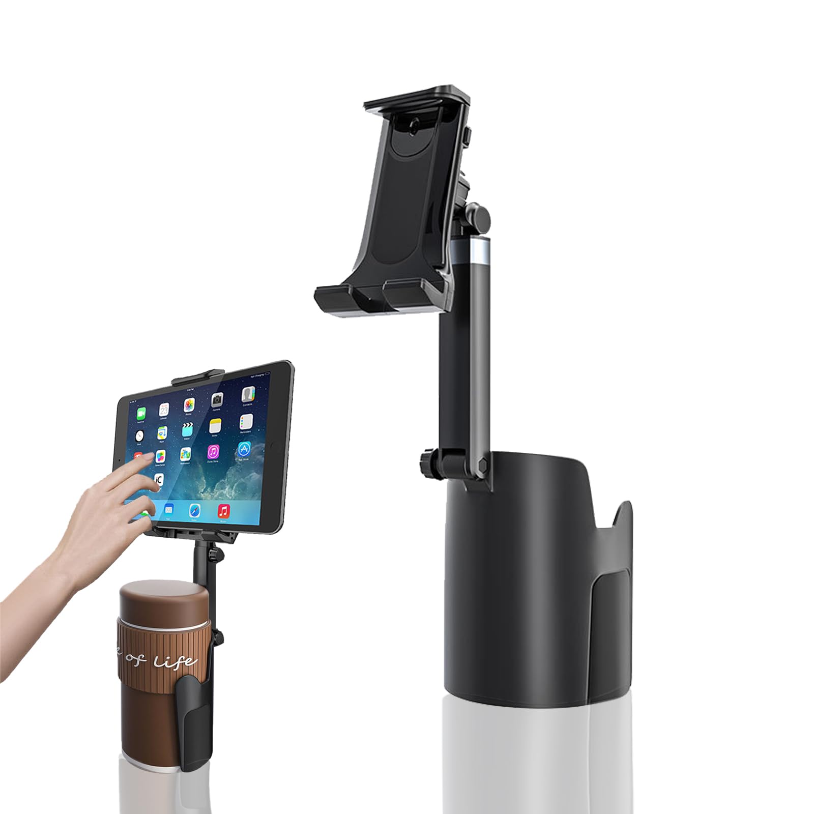 solaay Тримач для напоїв, Автомобільна вставка, 2-в-1 Тримач для склянок для напоїв та смартфона, Тримач для напоїв, Смартфон чорний
solaay Тримач для напоїв, Автомобільна вставка, 2-в-1 Тримач для склянок для напоїв та смартфона, Тримач для напоїв, Смартфон чорний