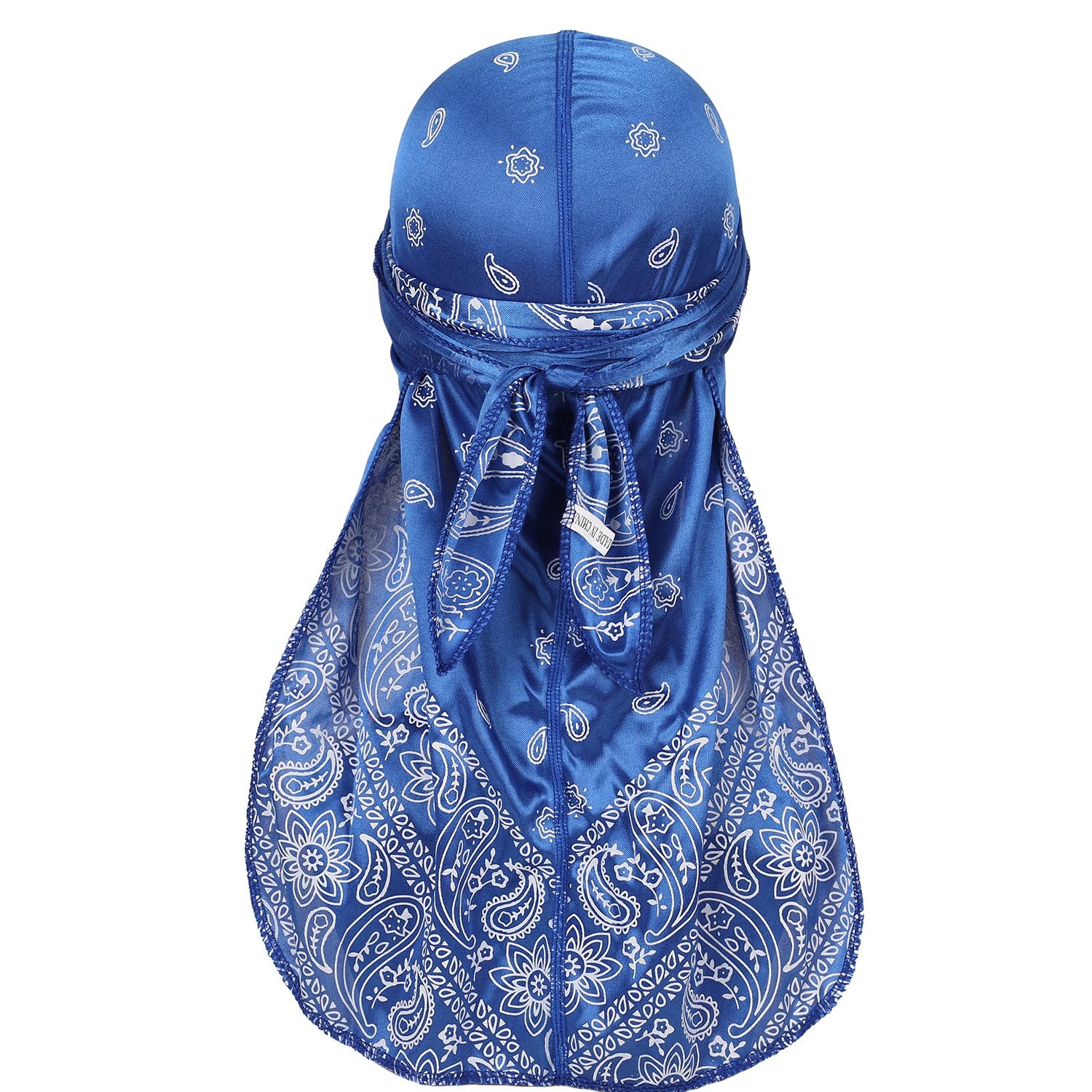 Trifong Durag Blue Paisley Shiny Fabric Du-rag Pirate Bandana Hip Hop Dance Waves Cap Dewrag Hiphop Costume Dance Costume Rapper Breakdance Dancer
Trifong Durag Blue Paisley Shiny Fabric Du-rag Pirate Bandana Hip Hop Dance Waves Cap Dewrag Hiphop Costume Dance Costume Rapper Breakdance Dancer