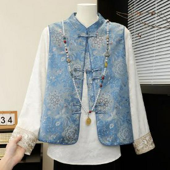 Spring & Autumn Embroidered Vest for Middle-Aged Women: Chinese National Trend Camisole Jacket 5XL синій
Spring & Autumn Embroidered Vest for Middle-Aged Women: Chinese National Trend Camisole Jacket 5XL синій
