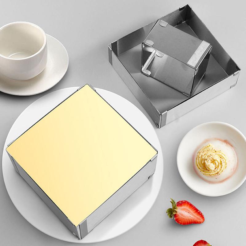 Stainless Steel Mousse Cake Cutter Adjustable Square Cake Ring Baking Mold,Size M (BPA Free,No FDA) Type A
Stainless Steel Mousse Cake Cutter Adjustable Square Cake Ring Baking Mold,Size M (BPA Free,No FDA) Type A