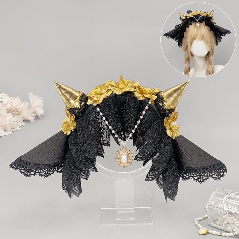 Comic-com cos the fifth little girl, the source of evil, headband, Japanese Lolita hair accessories, lo doll feeling, horns head wear One size fits all
Comic-com cos the fifth little girl, the source of evil, headband, Japanese Lolita hair accessories, lo doll feeling, horns head wear One size fits all