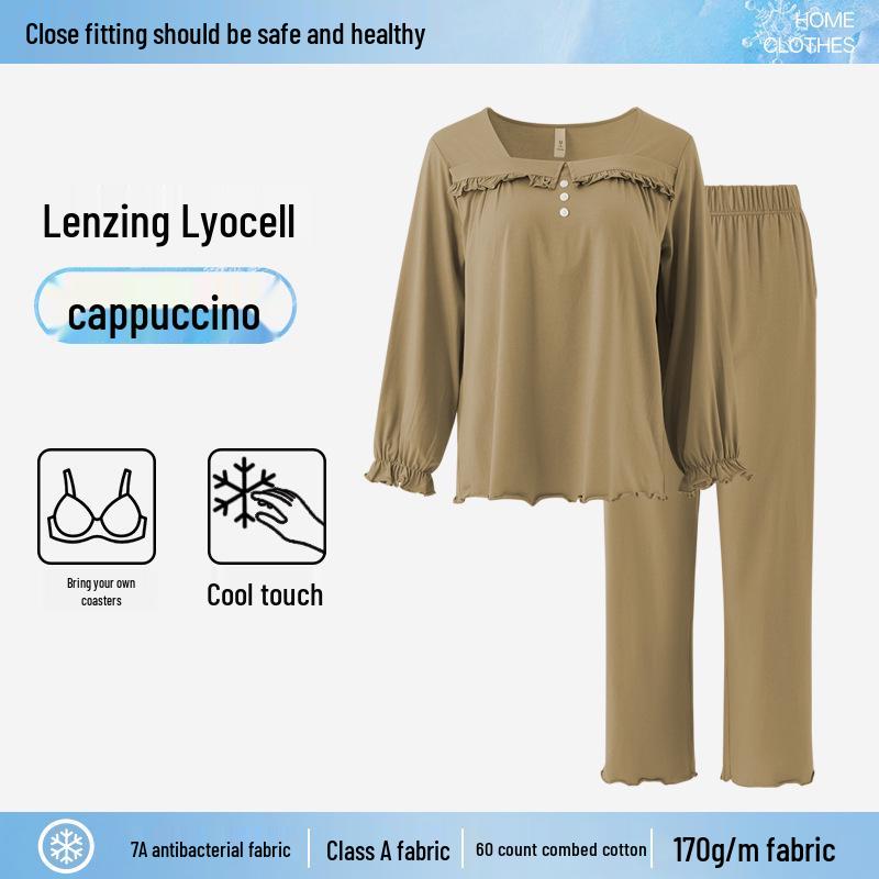 Женская летняя пижама с кондиционером и нагрудными вкладышами – хлопок тенсел, с длинными рукавами и брюками, домашняя одежда больших размеров для женщин среднего и пожилого возраста. L (110-130 lbs)
Женская летняя пижама с кондиционером и нагрудными вкладышами – хлопок тенсел, с длинными рукавами и брюками, домашняя одежда больших размеров для женщин среднего и пожилого возраста. L (110-130 lbs)