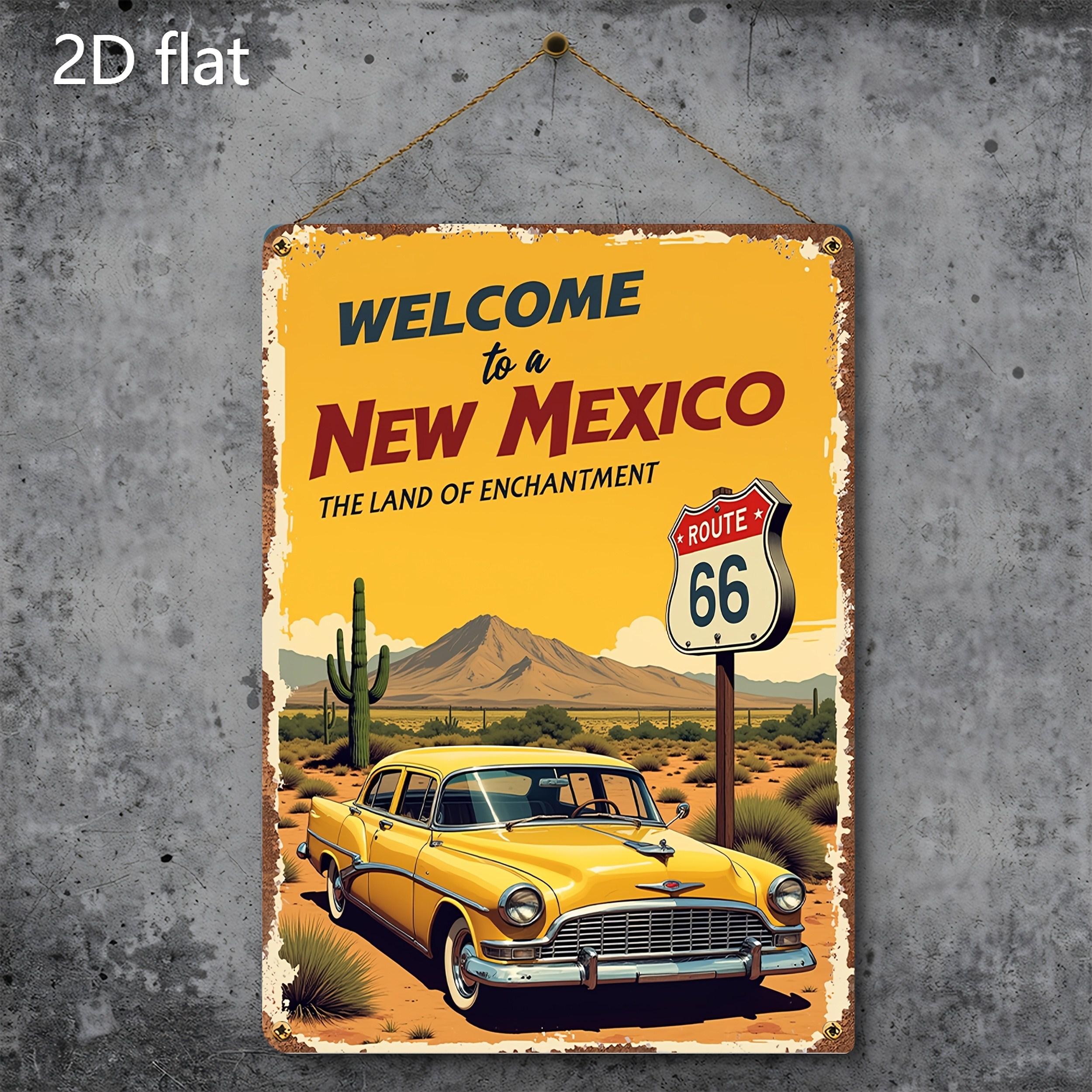 Vintage Route 66 Metal Wall Art Welcome to New Mexico Road Sign with Desert Landscape Classic Car Rustic Yellow Red D 20x30cm(7.8x11.8inch)
Vintage Route 66 Metal Wall Art Welcome to New Mexico Road Sign with Desert Landscape Classic Car Rustic Yellow Red D 20x30cm(7.8x11.8inch)