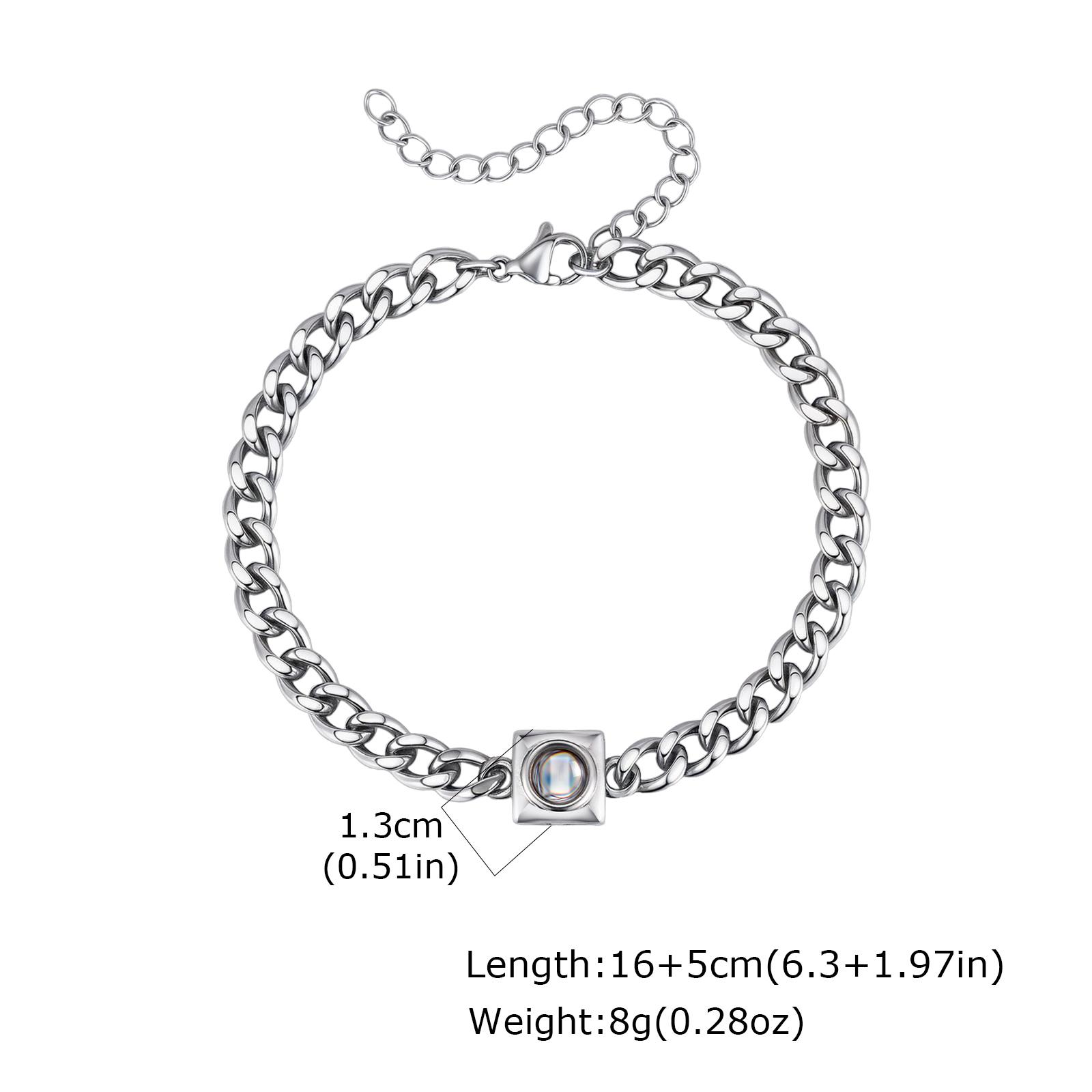 Custom Photo Projection Bracelet Stainless Steel Cuban Link Chain Personalized Picture Memory Jewelry Gift for Men Women Family серебряный
Custom Photo Projection Bracelet Stainless Steel Cuban Link Chain Personalized Picture Memory Jewelry Gift for Men Women Family серебряный