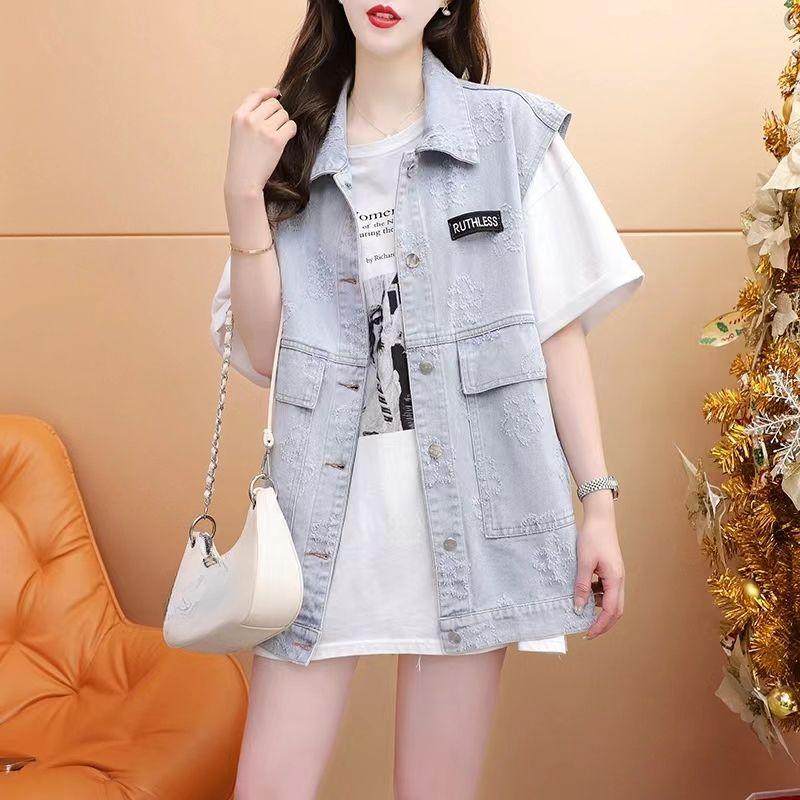 Женская мода без рукавов джинсовая жилетка куртка весна лето ленивый стиль модный топ XL синий
Женская мода без рукавов джинсовая жилетка куртка весна лето ленивый стиль модный топ XL синий