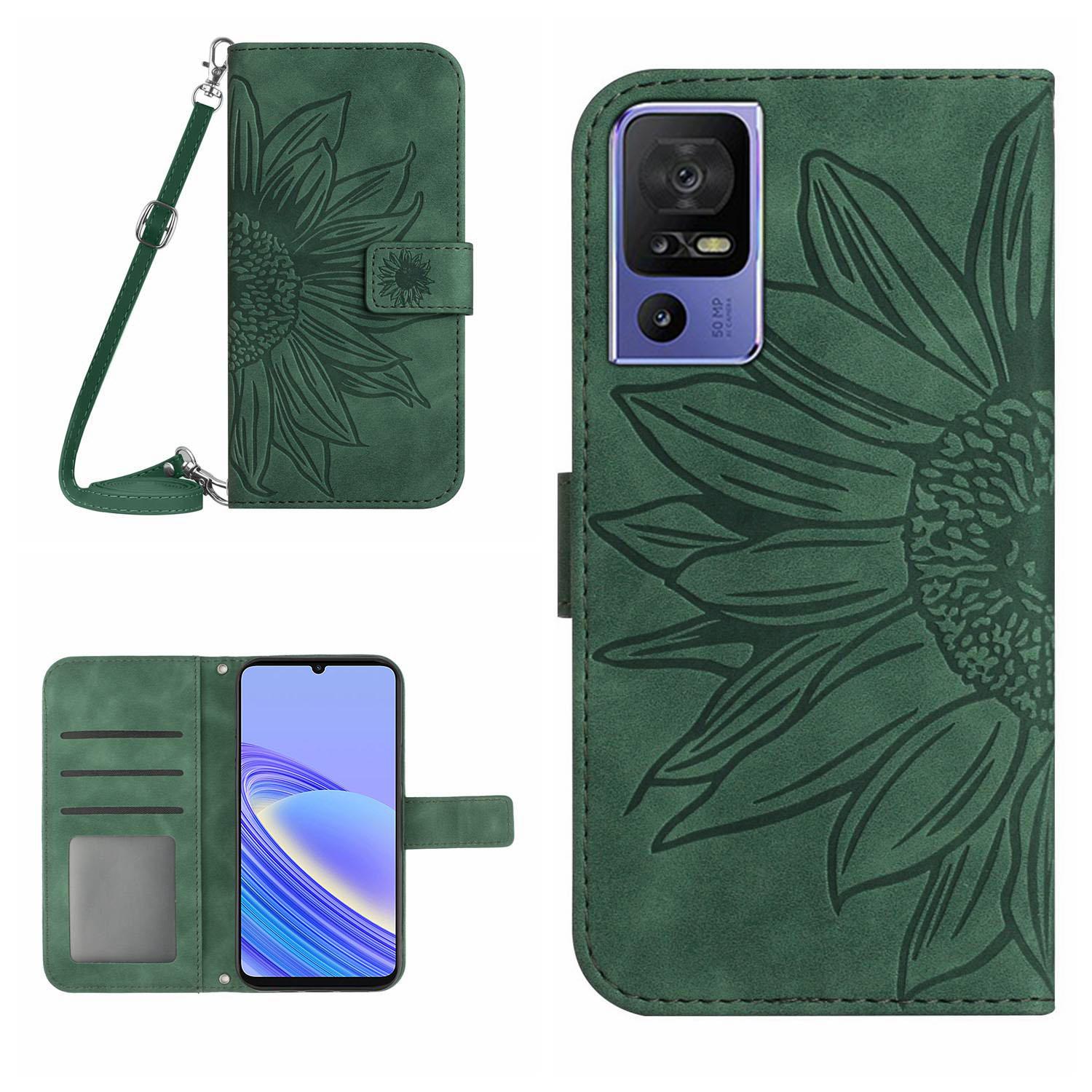 For TCL 40 SE HT04 PU Leather Cover Sunflower Imprinted Stand Wallet Phone Case with Shoulder Strap Dark Green
For TCL 40 SE HT04 PU Leather Cover Sunflower Imprinted Stand Wallet Phone Case with Shoulder Strap Dark Green